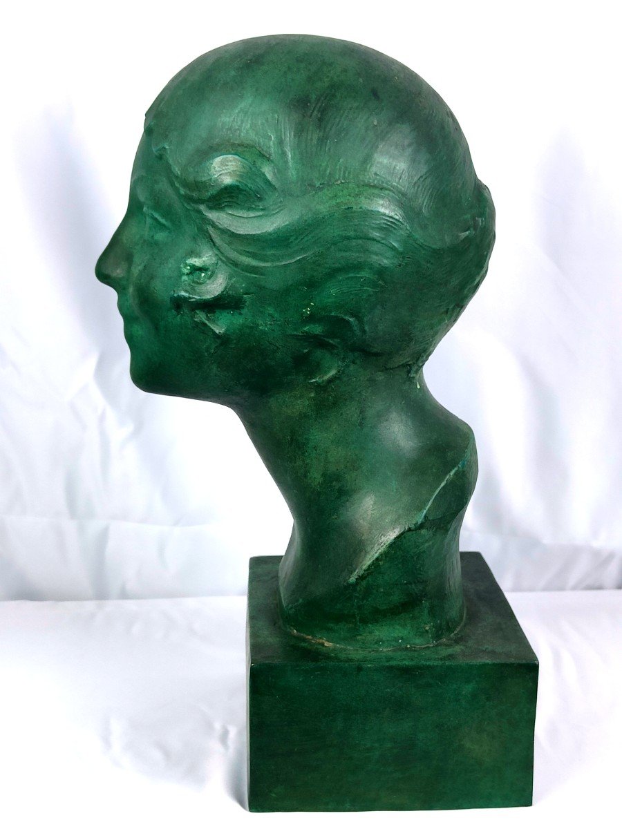 Paul Silvestre / Susse Frères : Buste En Bronze - Circa 1925-photo-4