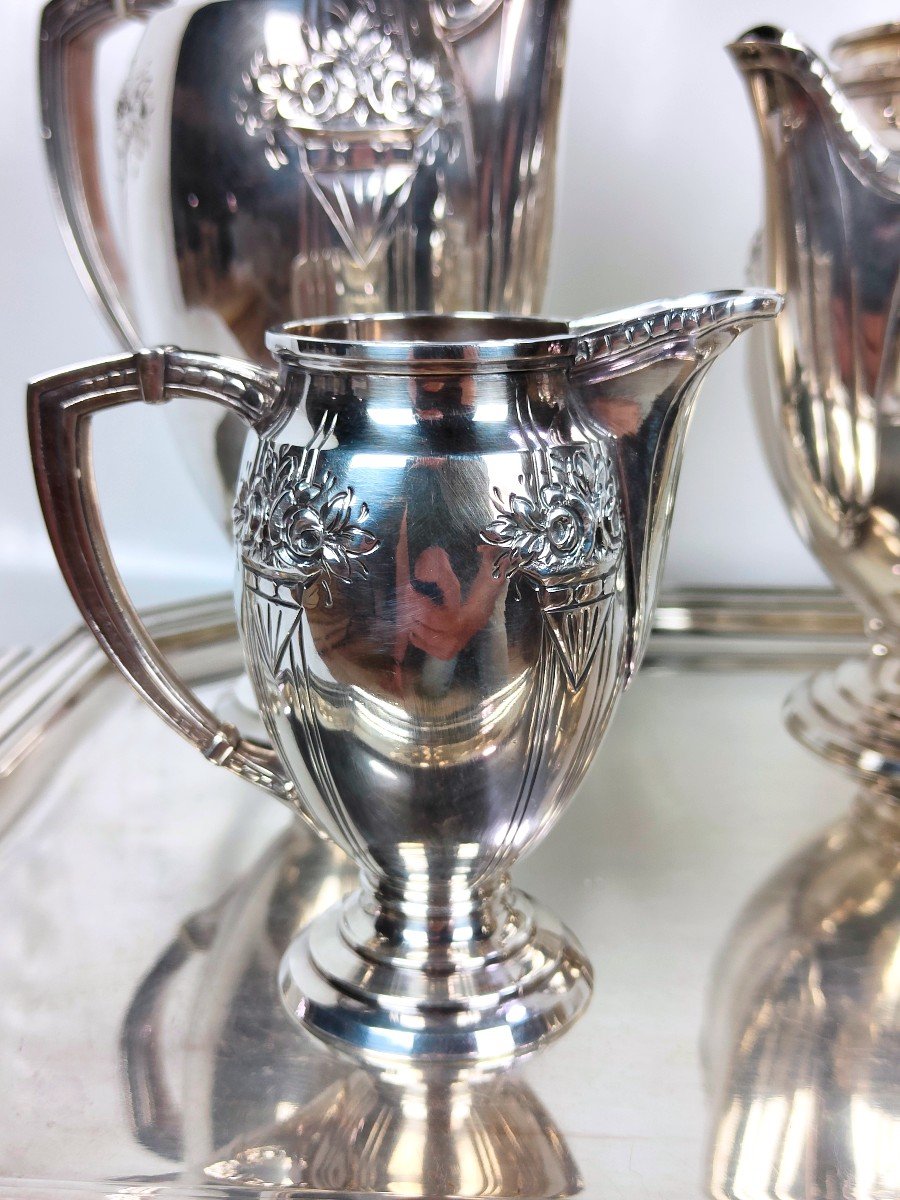 Tea/coffee Service Goldsmith François Frionnet Art Deco-photo-2