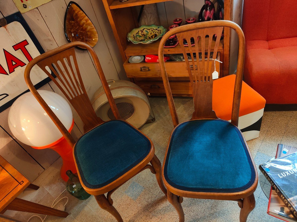Pair Of Early Century Chairs (swiss)-photo-2