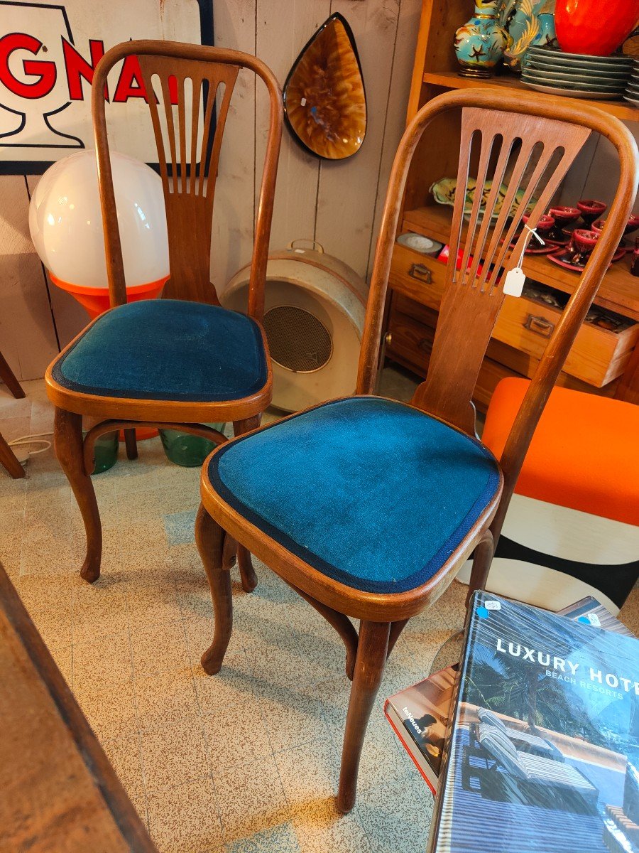 Pair Of Early Century Chairs (swiss)