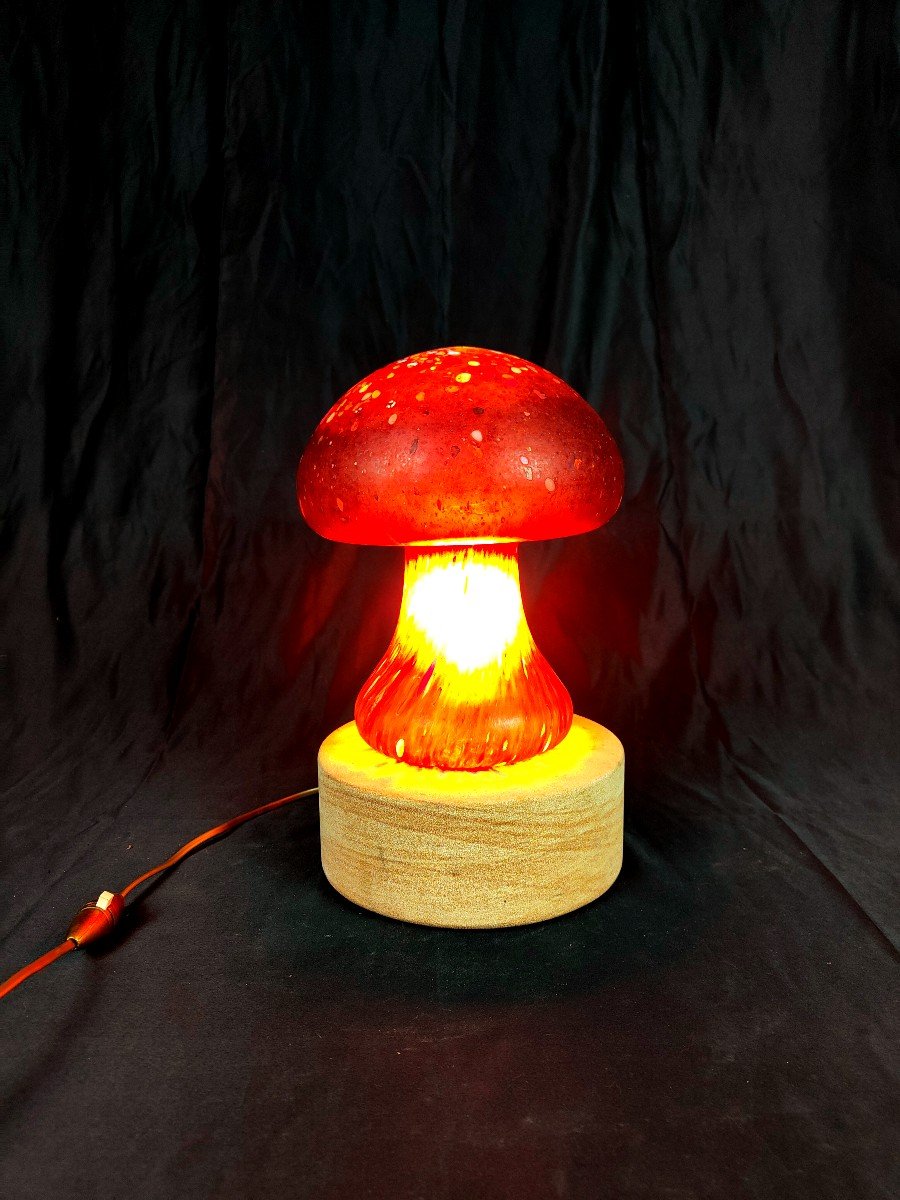 Monica Backström Mushroom Lamp For Kosta Boda, Sweden 1970