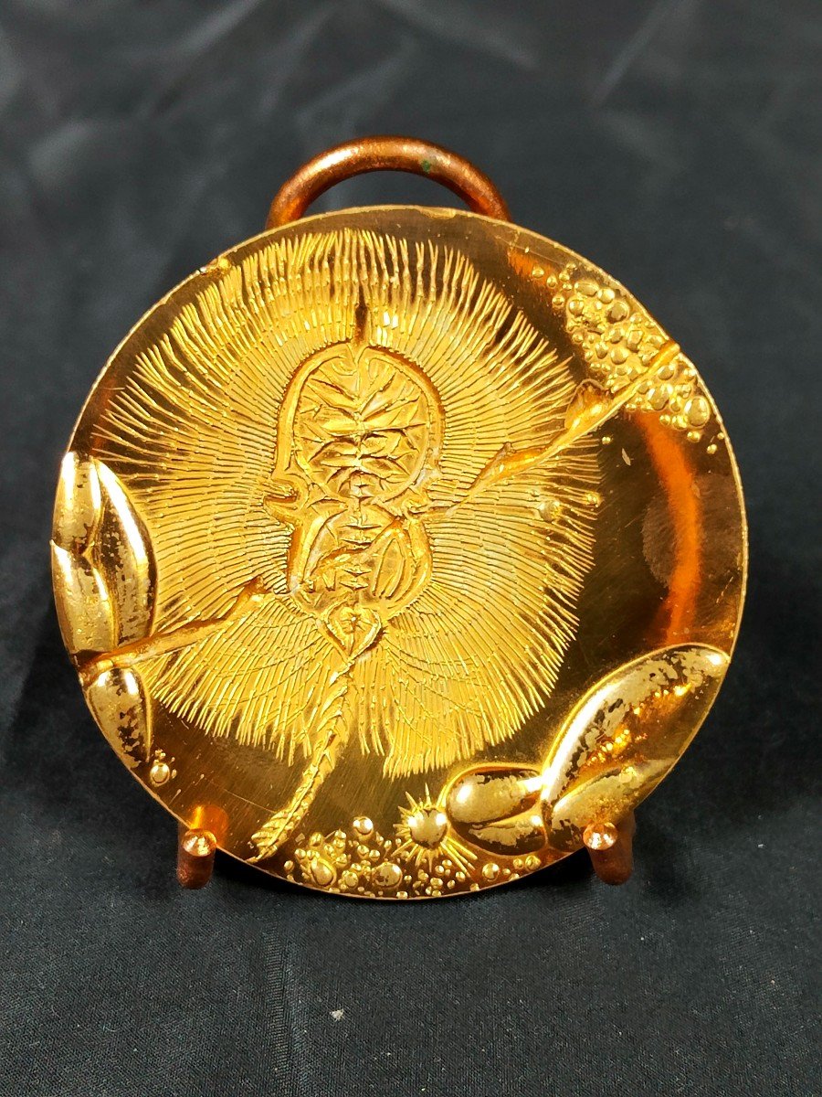 Médaille De Table En Bronze : "le Couple" De Pierre-yves Tremois-photo-3