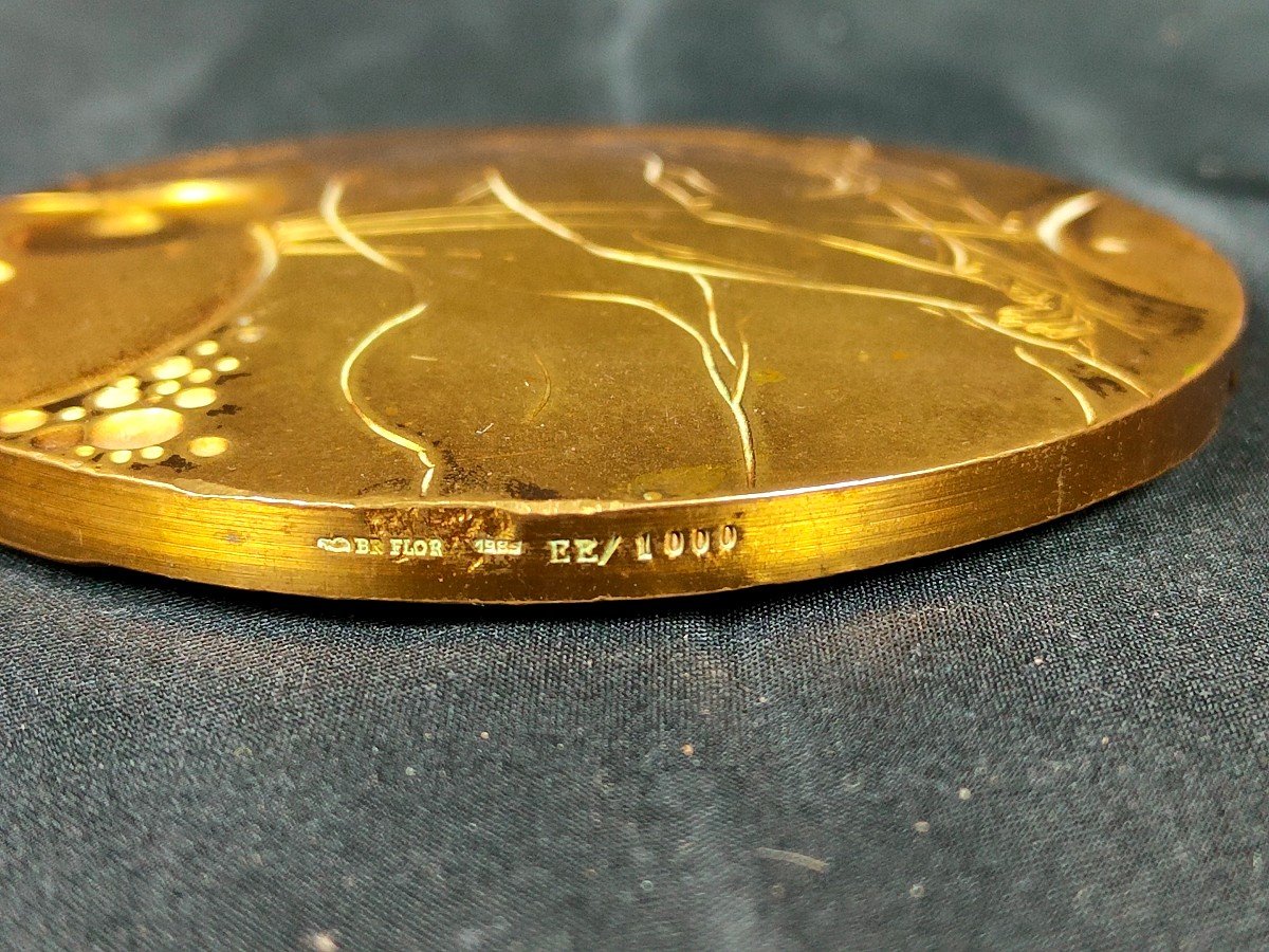 Médaille De Table En Bronze : "le Couple" De Pierre-yves Tremois-photo-1