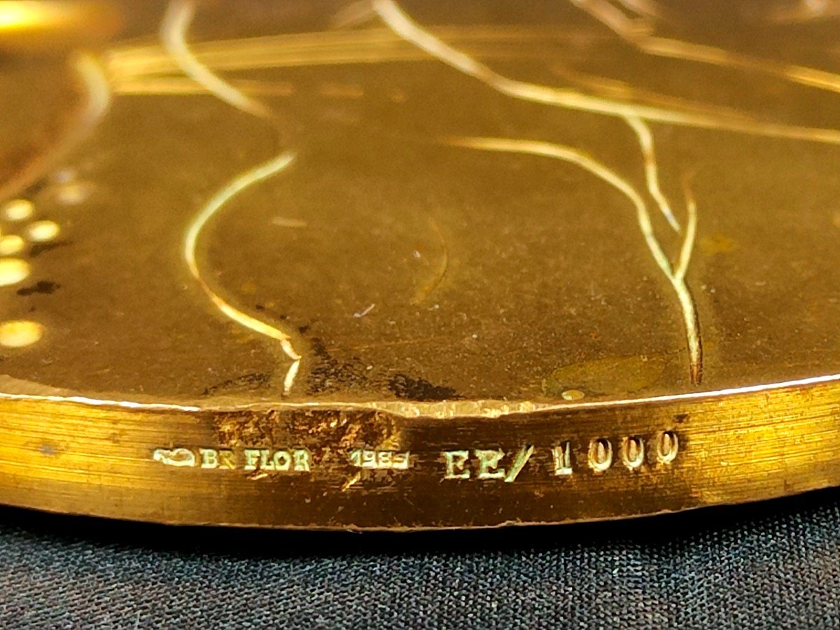 Médaille De Table En Bronze : "le Couple" De Pierre-yves Tremois-photo-2