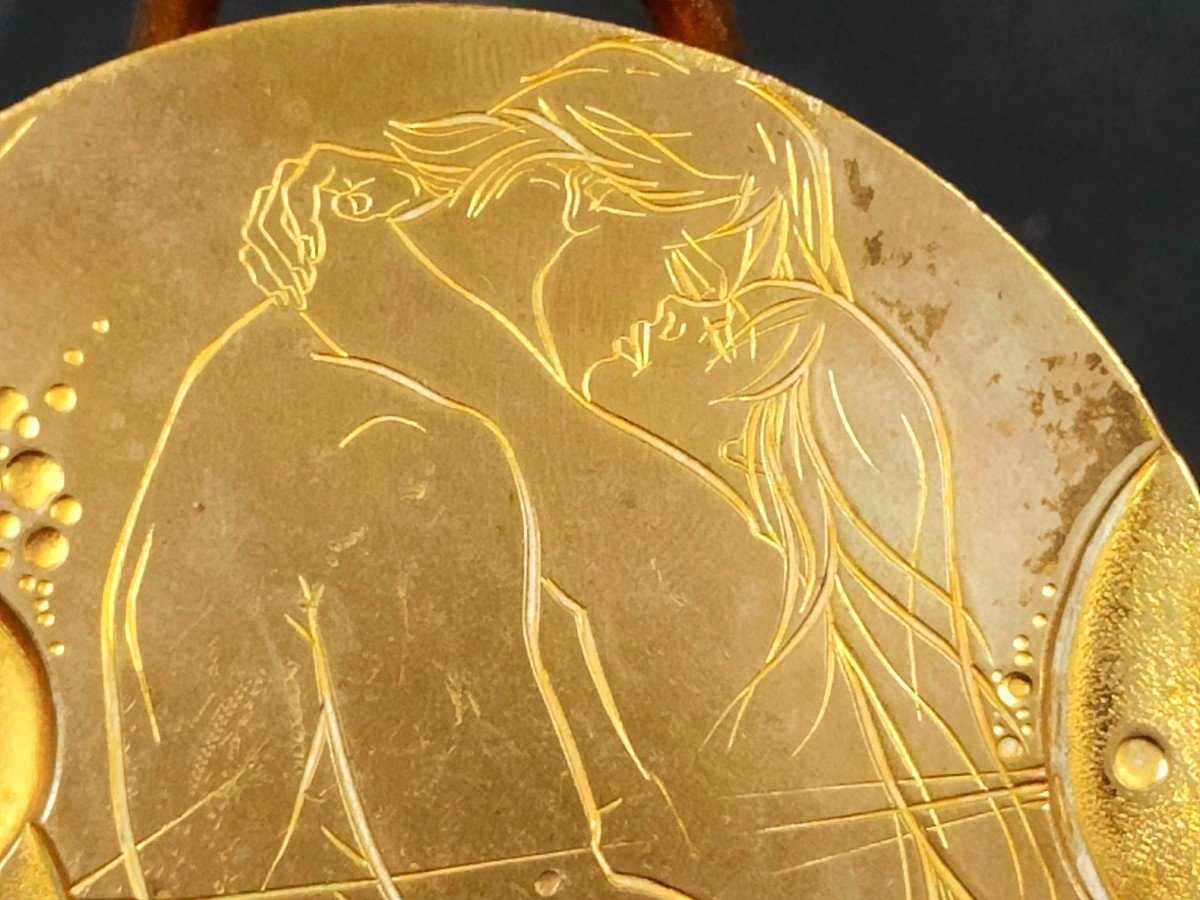 Médaille De Table En Bronze : "le Couple" De Pierre-yves Tremois-photo-4