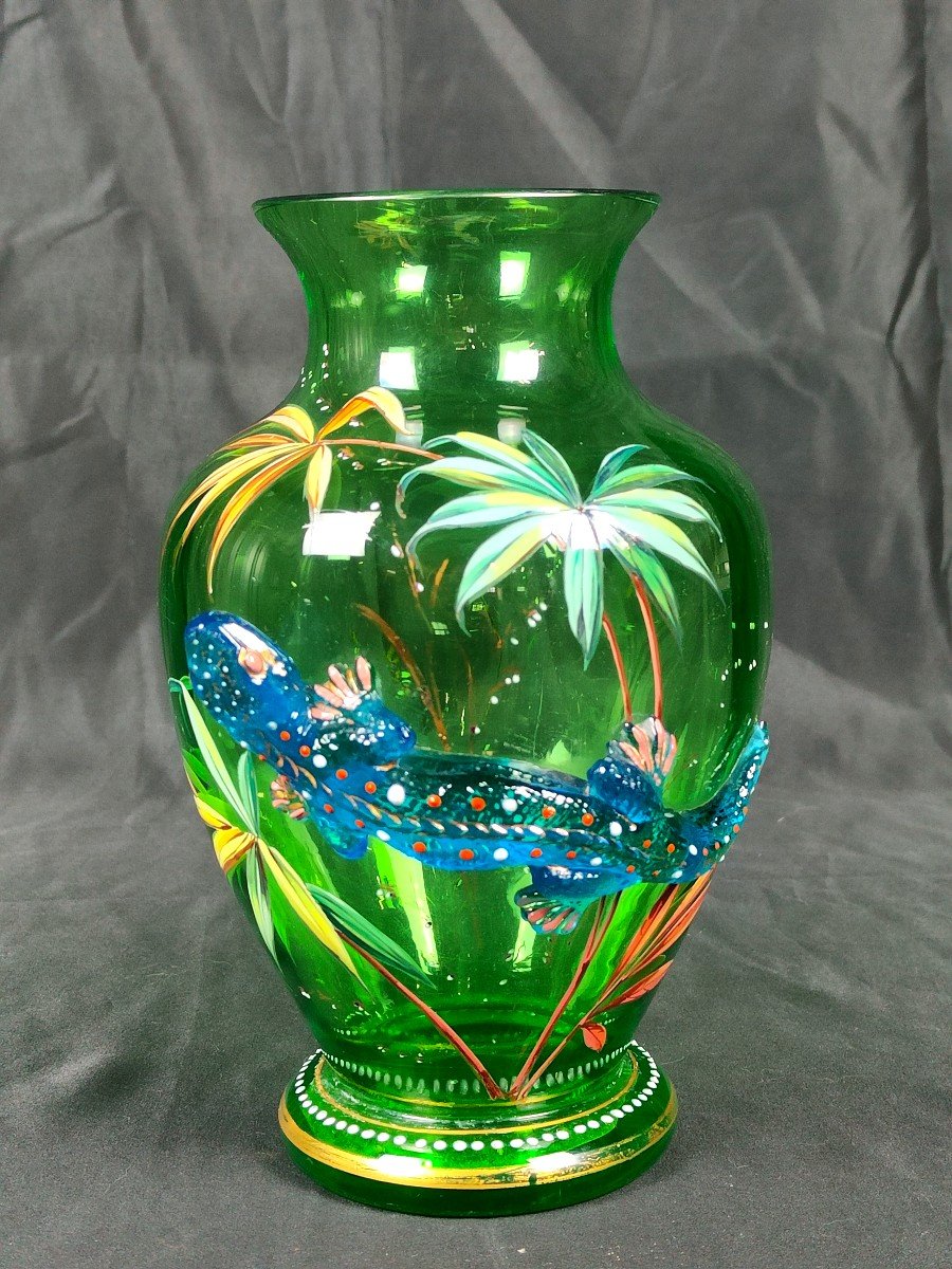 Auguste Jean : Fabuleux Vase à La Salamandre