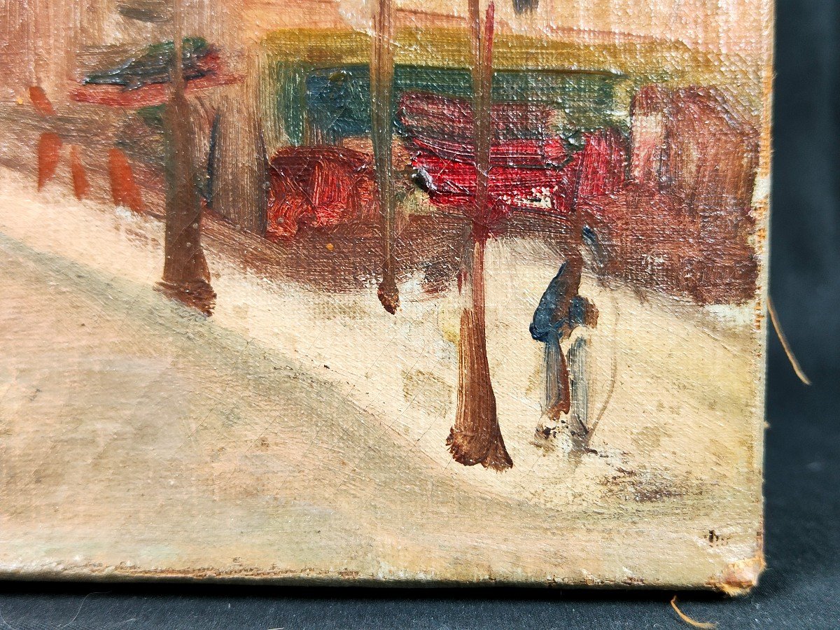 Painting Of Paris, Oil On Canvas 1900-photo-2