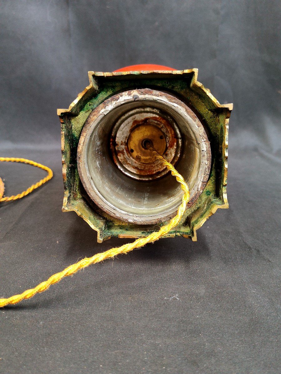 19th Century Lamp In Paris Porcelain-photo-4