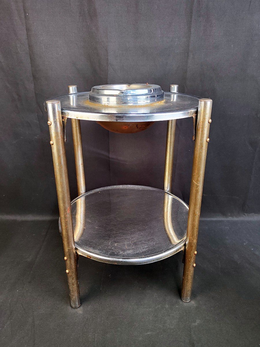 Bauhaus Art Deco Standing Ashtray Circa 1930-photo-1