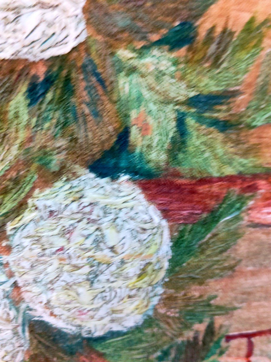 Silk Painting Early 20th Century-photo-3