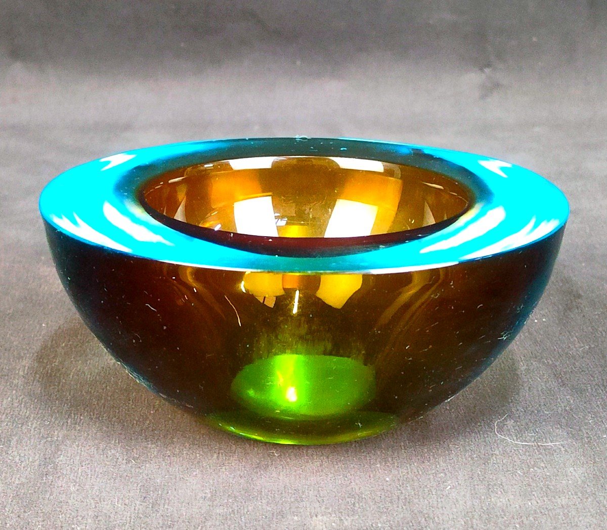 Cendrier Vide Poche Sommerso En Verre De Murano 1970