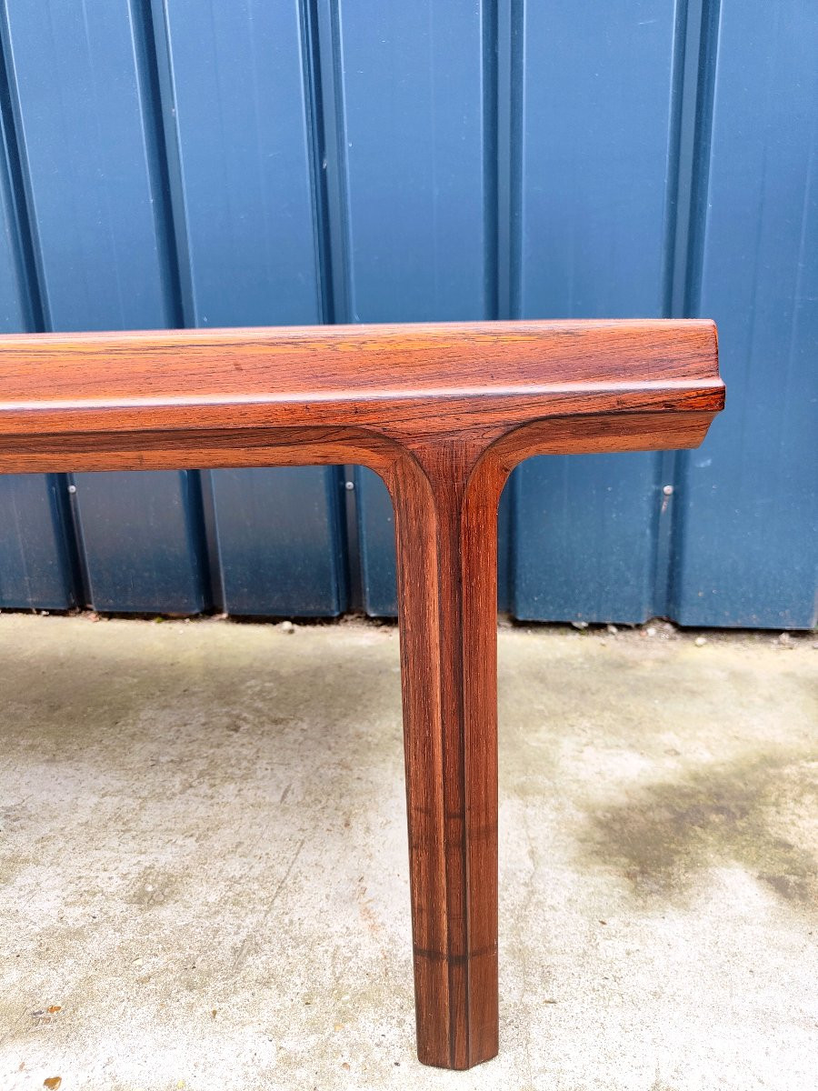 Torbjørn Afdal (attributed To): Oblong Scandinavian Rosewood Coffee Table-photo-2