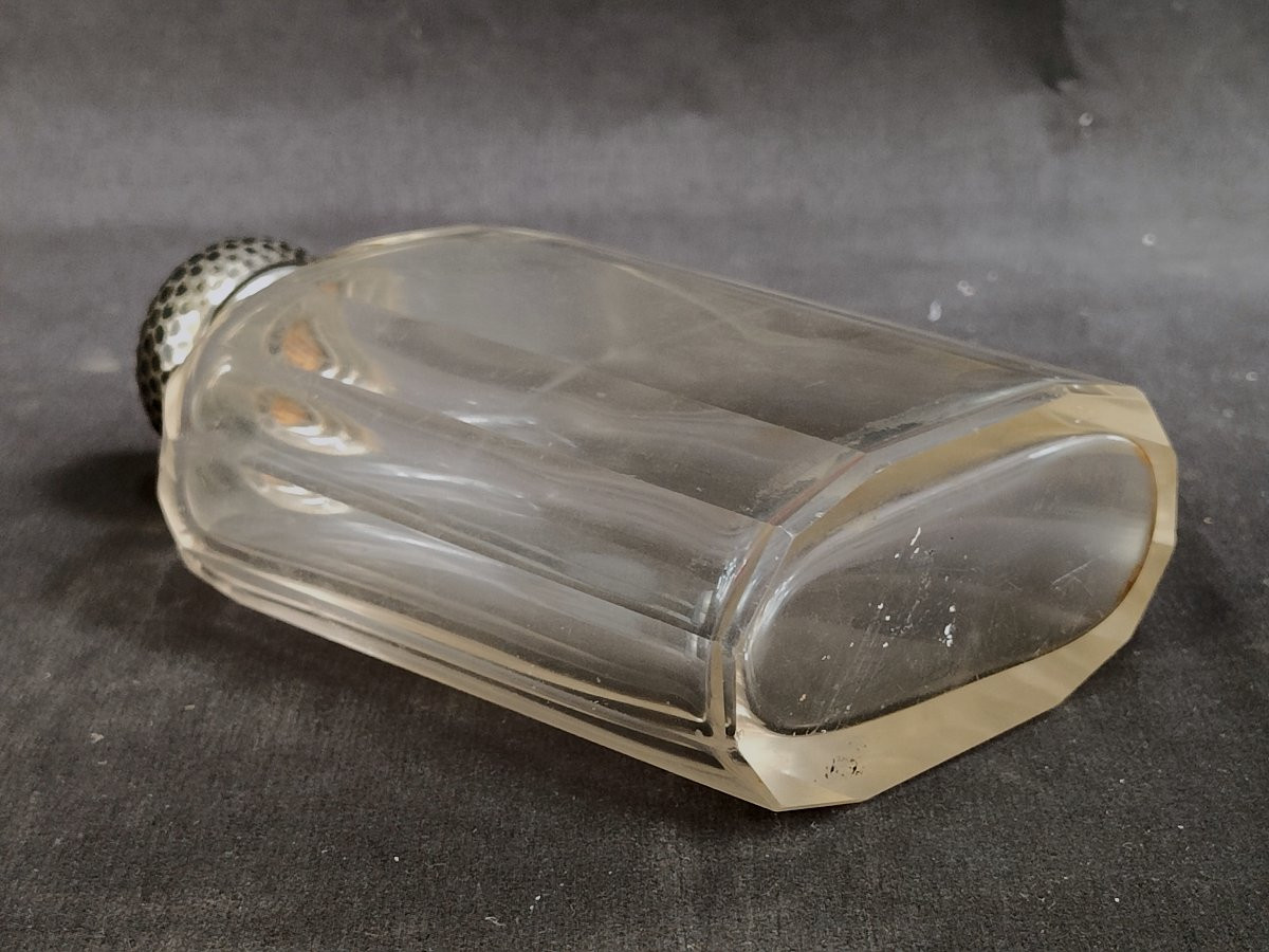 Crystal And Solid Silver Bottle - Germany 19th Century --photo-4
