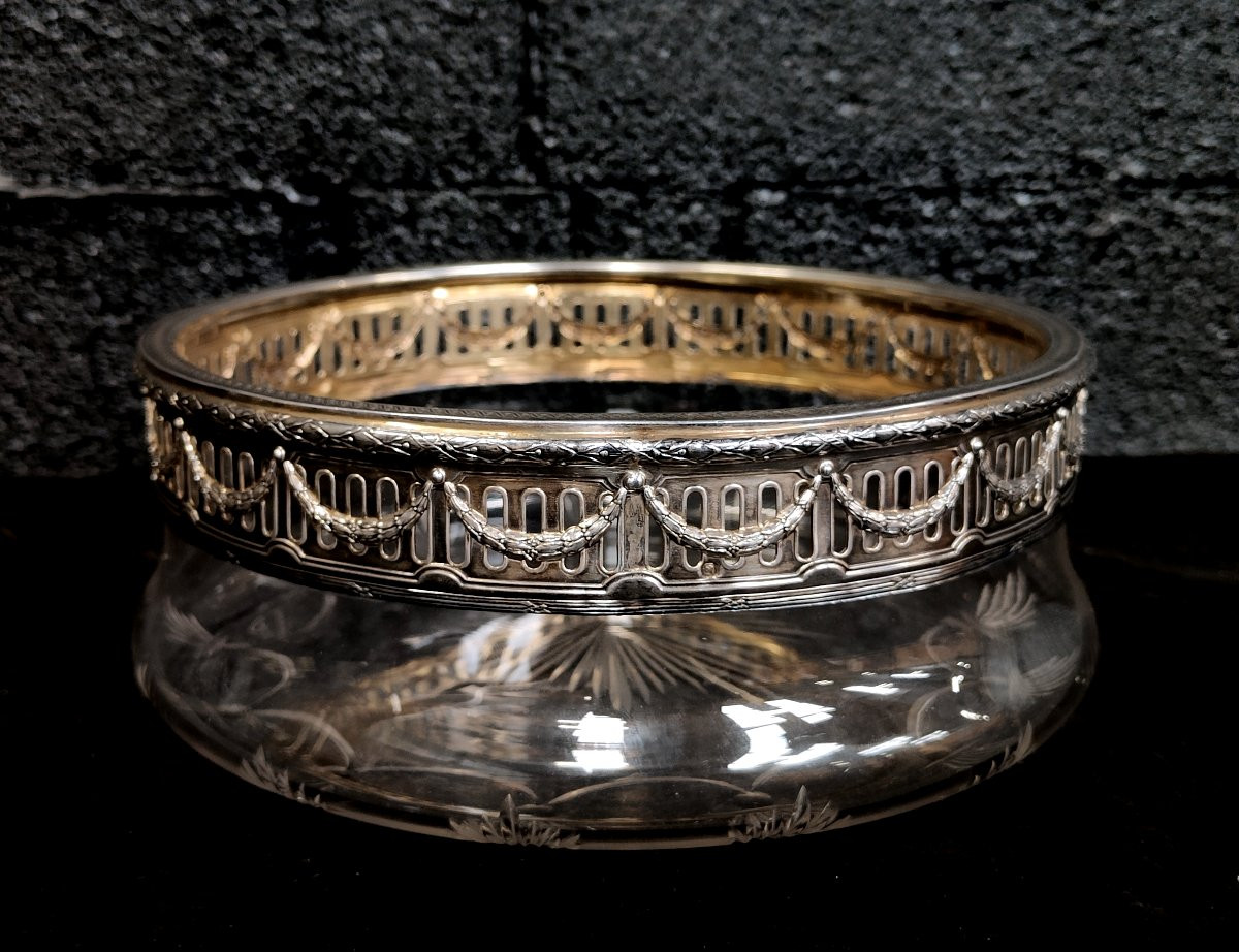 Puiforcat: Baccarat Crystal And Solid Silver Cup Circa 1880.-photo-3