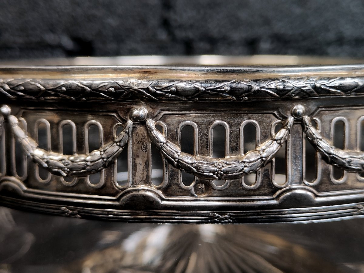 Puiforcat: Baccarat Crystal And Solid Silver Cup Circa 1880.-photo-1