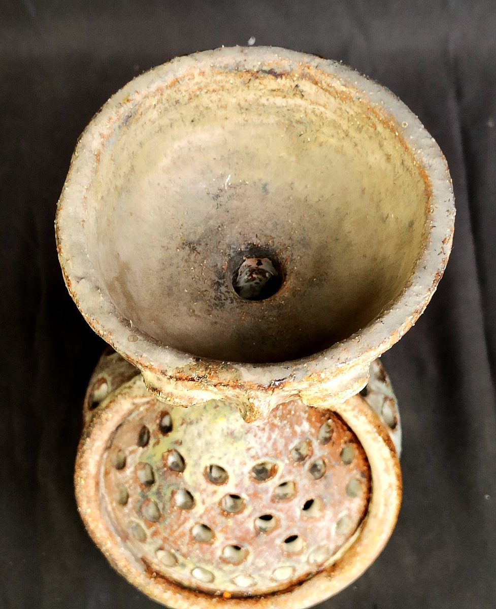 Robert CHIAZZO (La Cueva) - pique fleurs en céramique années 60-photo-2