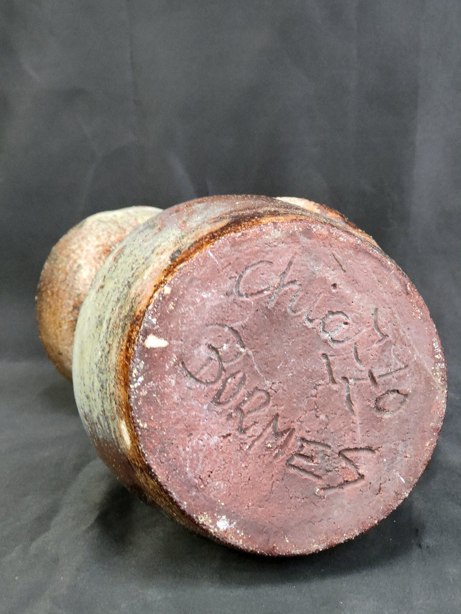 Robert CHIAZZO (La Cueva) - pique fleurs en céramique années 60-photo-3