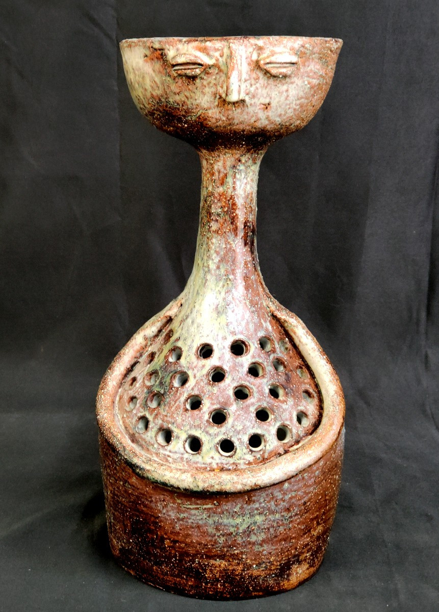 Robert CHIAZZO (La Cueva) - pique fleurs en céramique années 60