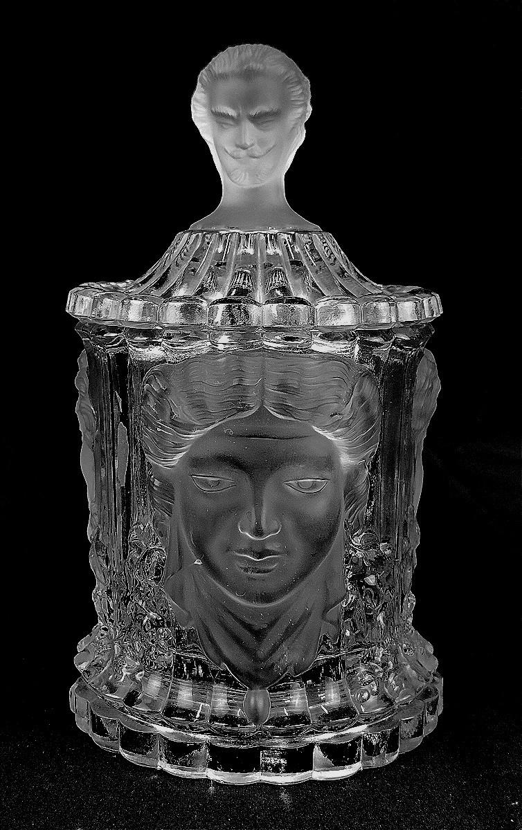 Cristal de St Louis : Pot à tabac circa 1870