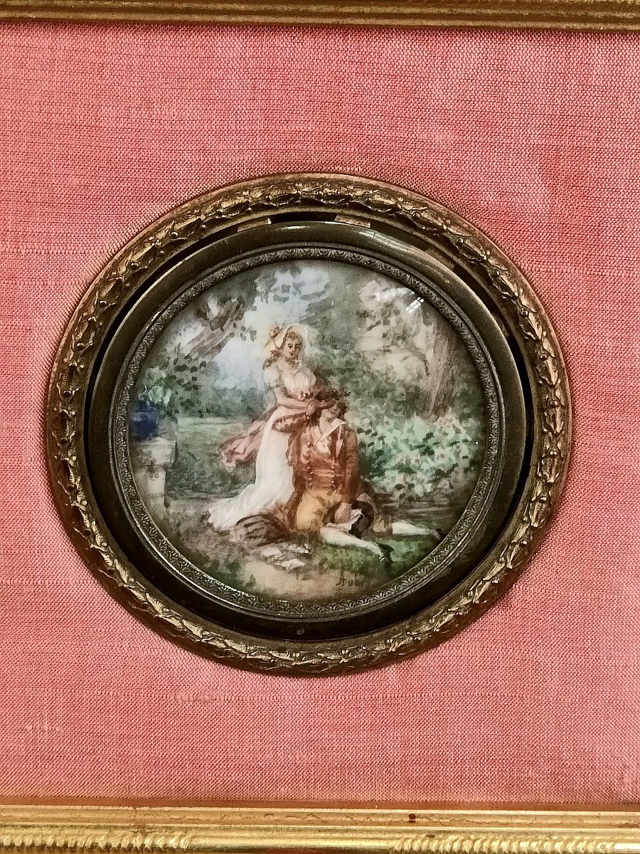 Suiveur François-Louis AUBRY : Miniature sur ivoire XIXème-photo-4