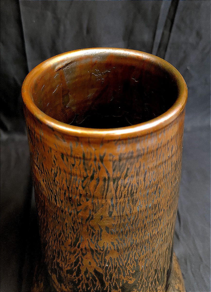 Clément Massier: Large Iridescent Ceramic Vase - Circa 1885-photo-4