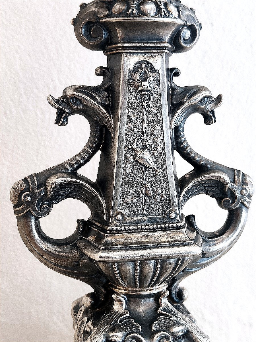 Candélabre / Centre de table - Argent - Allemagne 1840-photo-3