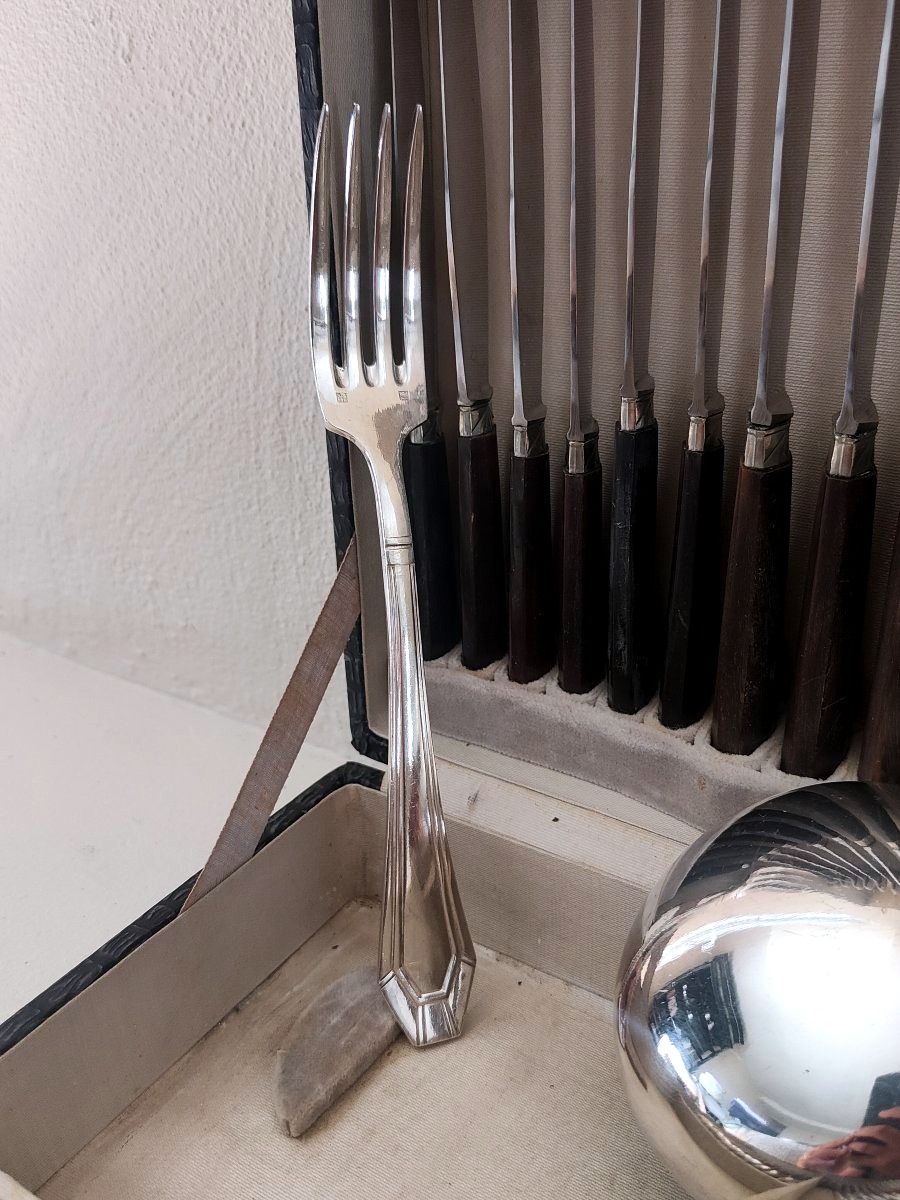 61-piece Silver-plated Cutlery Set, 84g - Orbrille Silverware-photo-2