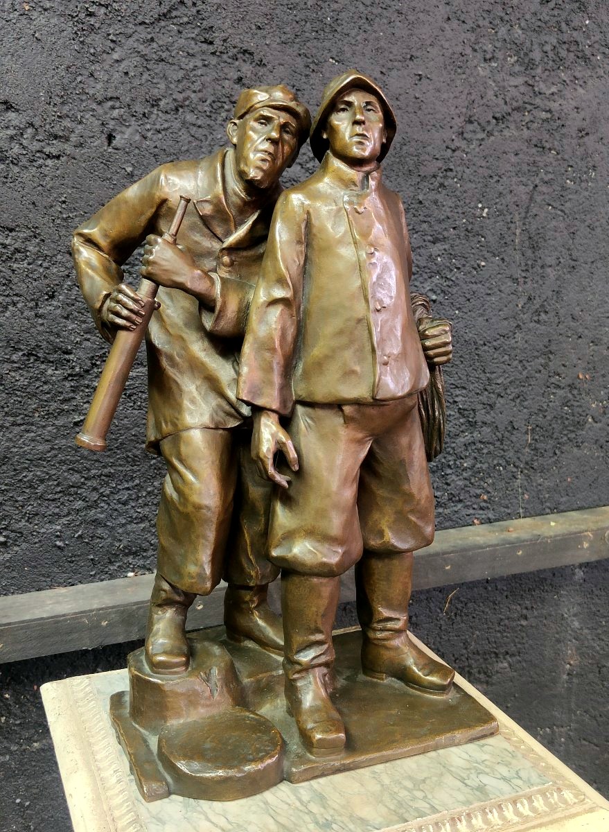 Max WACH-WACHENECK - Bronze "les marins"- 1910-photo-2