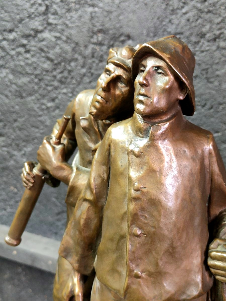 Max WACH-WACHENECK - Bronze "les marins"- 1910-photo-4