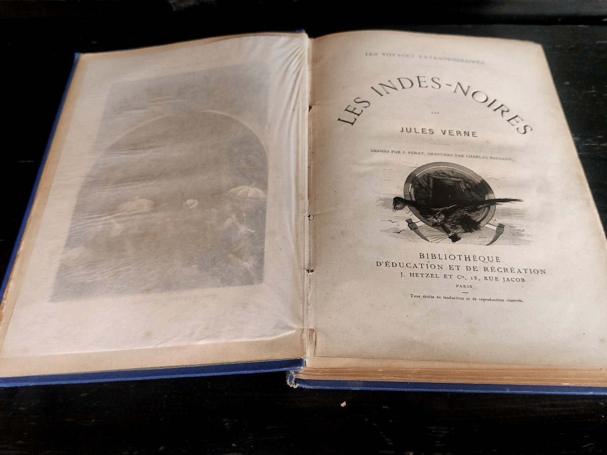Verne (jules). *les Indes-noires*. Paris: J. Hetzel Et Cie, N.d. (1877).-photo-5