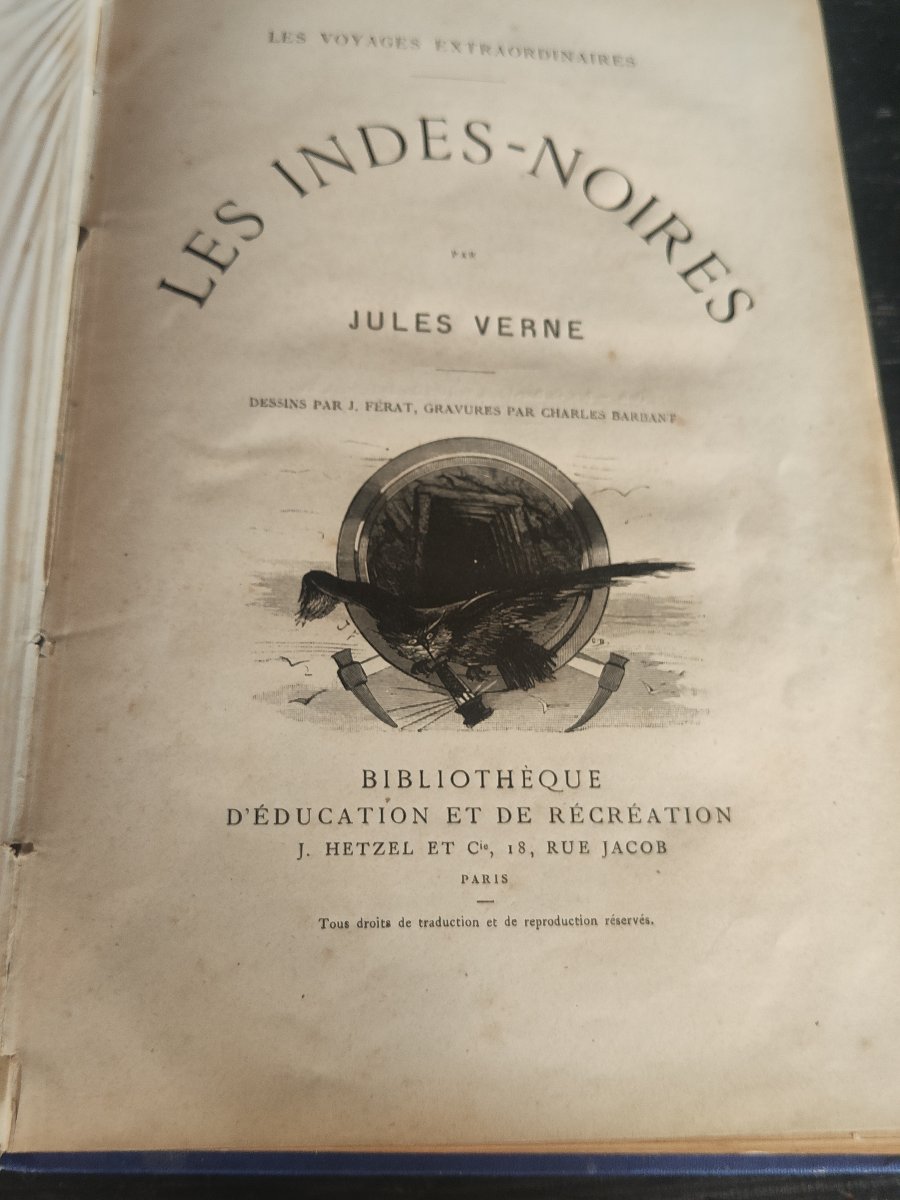 Verne (jules). *les Indes-noires*. Paris: J. Hetzel Et Cie, N.d. (1877).-photo-6