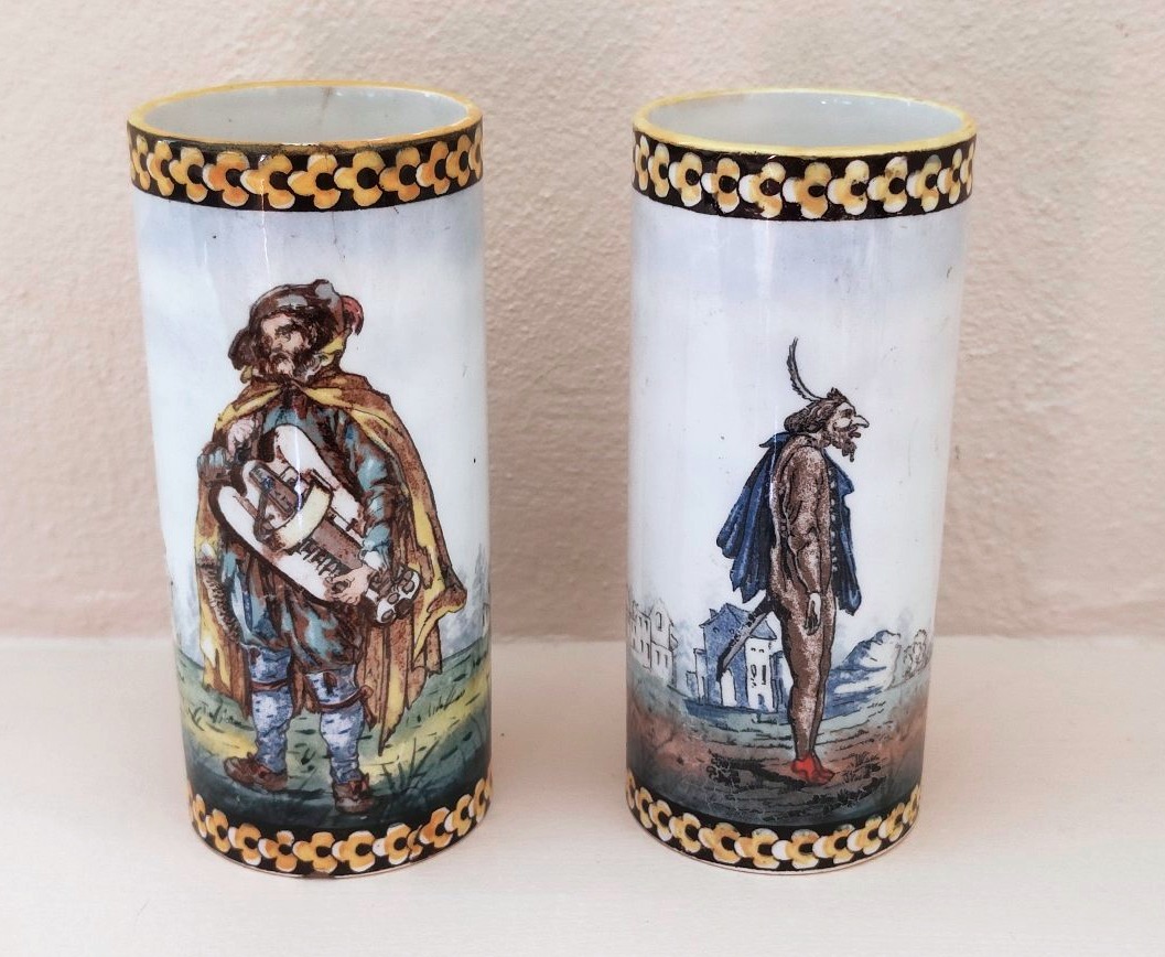 GIEN 1866 : paie de vase rouleaux "aux gueux"-photo-2