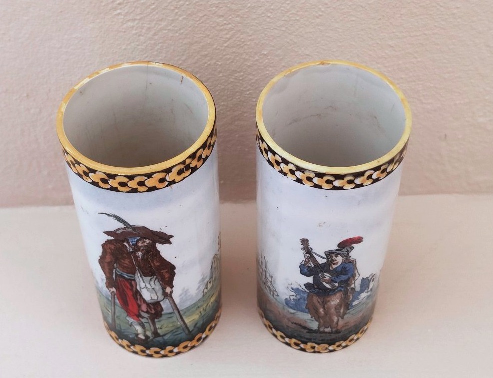 GIEN 1866 : paie de vase rouleaux "aux gueux"-photo-3