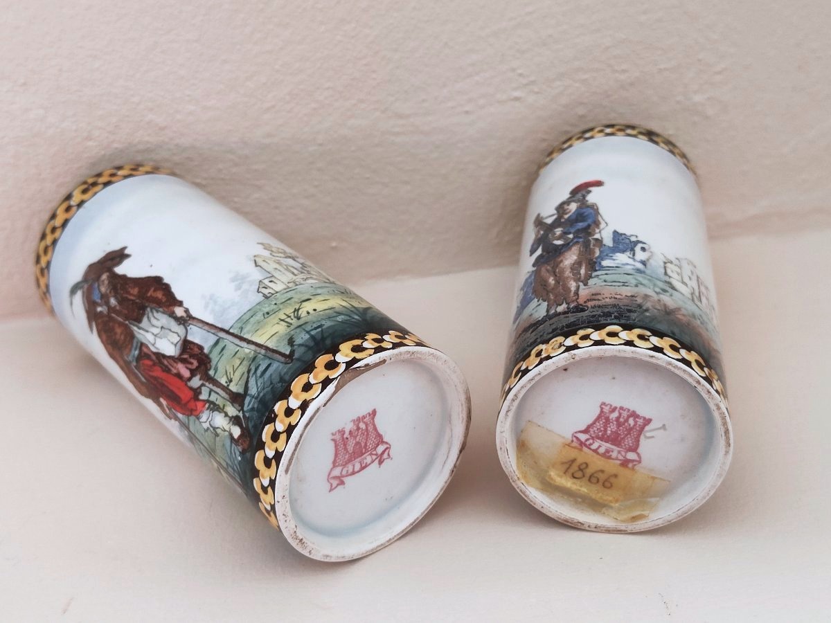 GIEN 1866 : paie de vase rouleaux "aux gueux"-photo-5