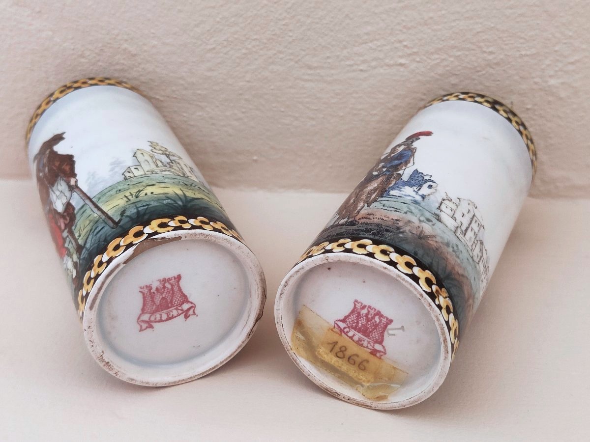 GIEN 1866 : paie de vase rouleaux "aux gueux"-photo-6