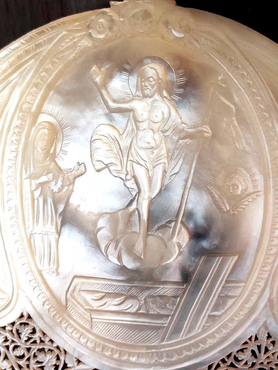 Jerusalem Mother-of-pearl Medallion—early 19th Century-photo-2