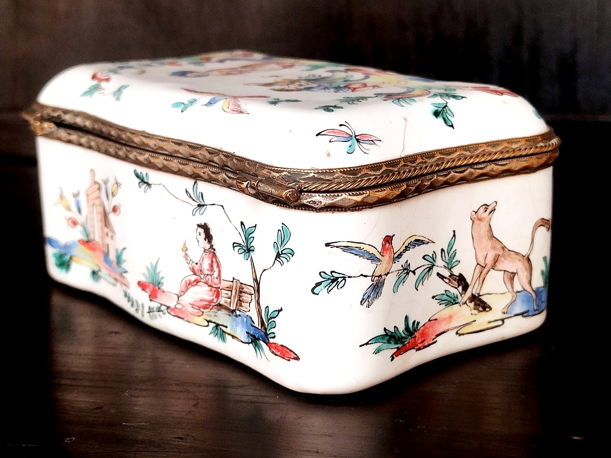 Vauve Perrin - Marseille 1780: Earthenware Box With Provençal Decoration-photo-2