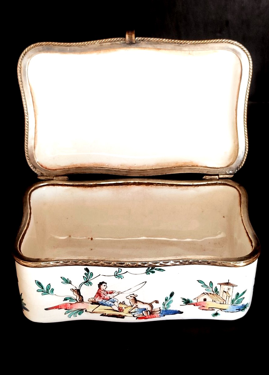 Vauve Perrin - Marseille 1780: Earthenware Box With Provençal Decoration-photo-3