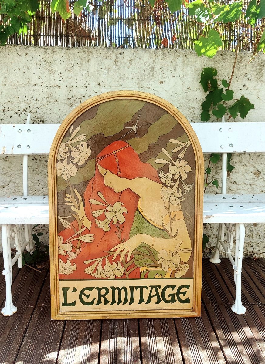 "l'ermitage" Advertising Sign, Based On A Design By Paul Berthon