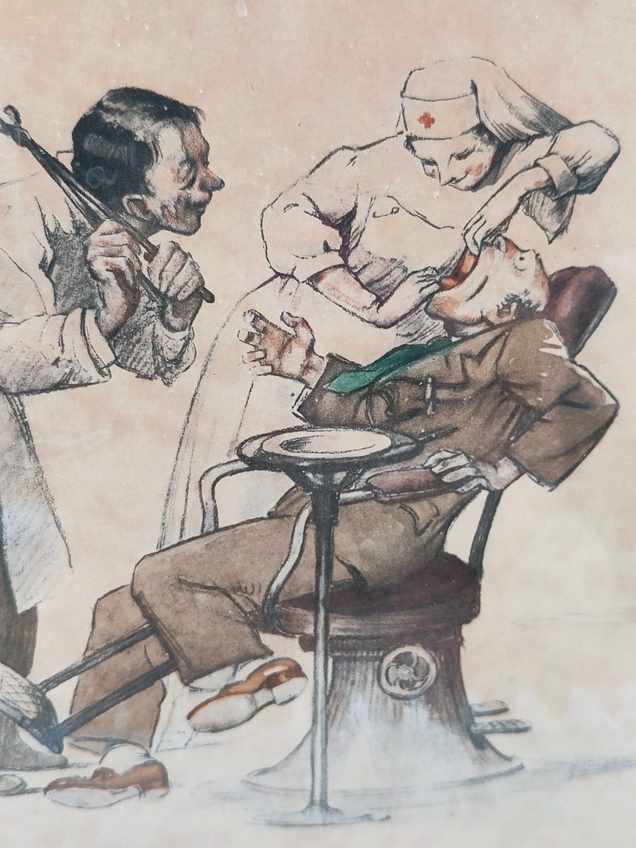 Vintage Humorous Print: "desperate Times Call For Desperate Measures" By Gaston Hoffmann, 1920-photo-4