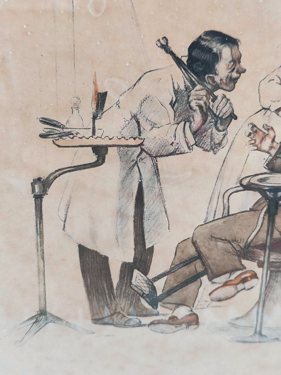 Vintage Humorous Print: "desperate Times Call For Desperate Measures" By Gaston Hoffmann, 1920-photo-3