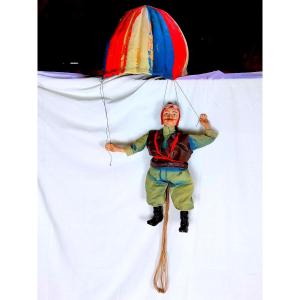 Old And Imposing French Parachutist Puppet