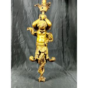 Bronze Cherub Wall Lamp