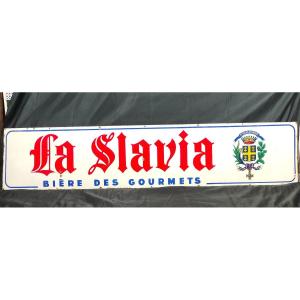 Large Slavia Beers Enameled Plate