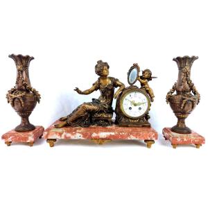 Clock By Louis And François Moreau "happy Awakening"