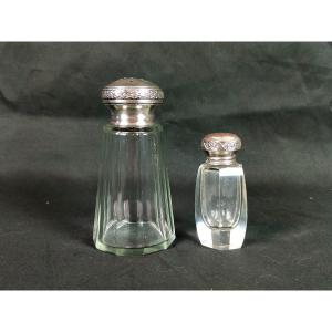 Sucrier Et Poivrier Cristal De Baccarat Et Argent