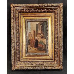 Oil On Panel, Romantic 19th Century