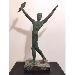 Art Deco Olympic Athlete By Chiparus