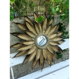 Large Vintage 1960s Sunflower Mirror