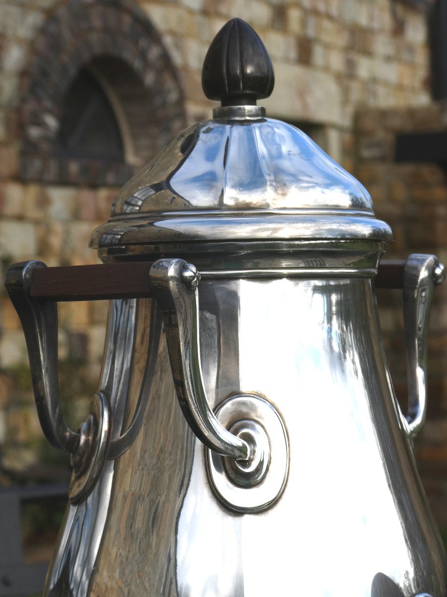 Large Art Deco Samovar Period 1920, Risler & Carre Paris, Hot Water Fountain-photo-1